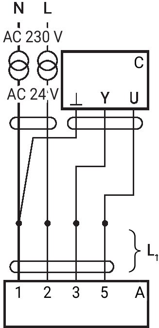 LHQ24A-MF100 — Схема подключения